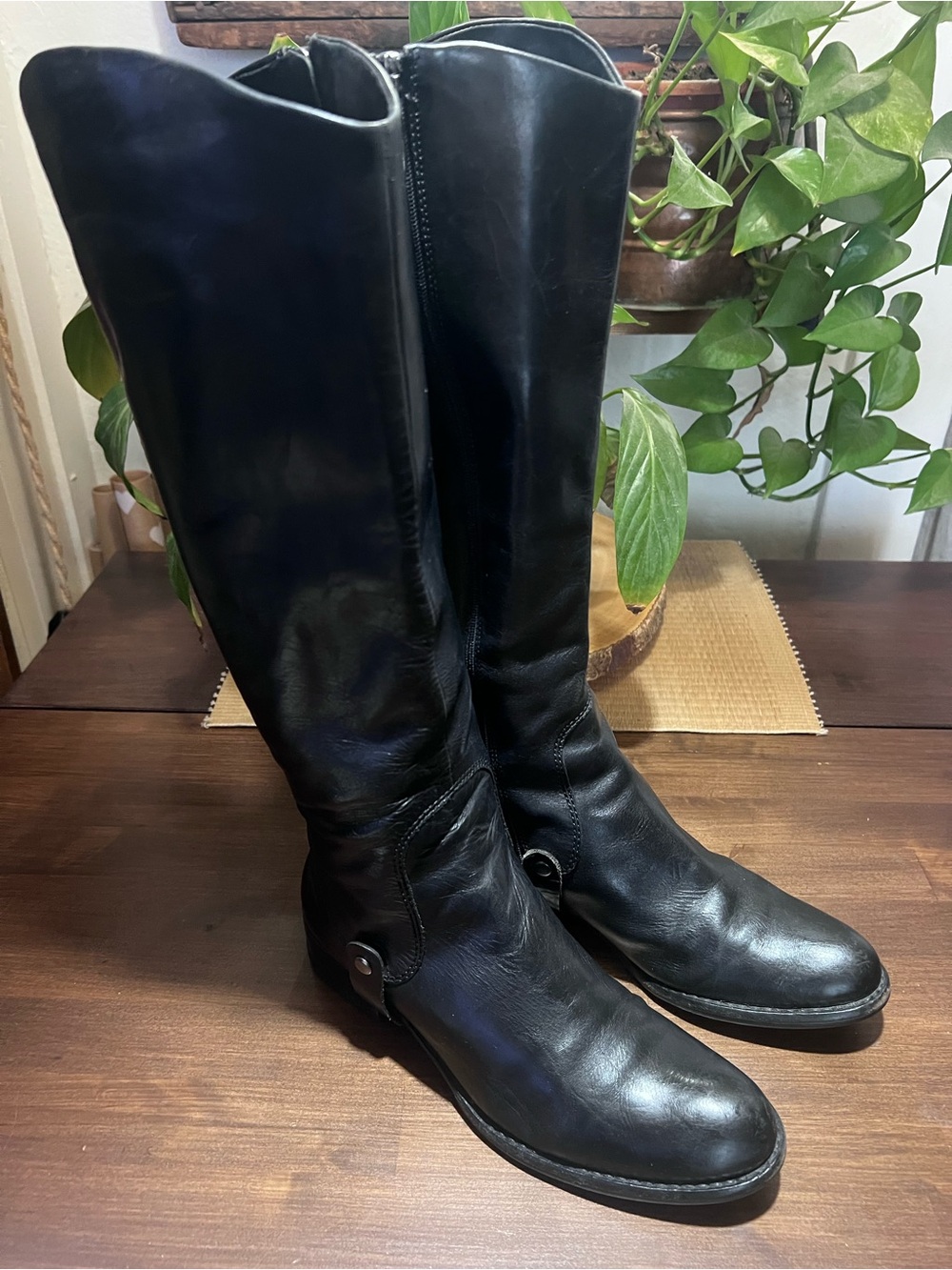 Via Spiga "Cody" Leather Riding Boots